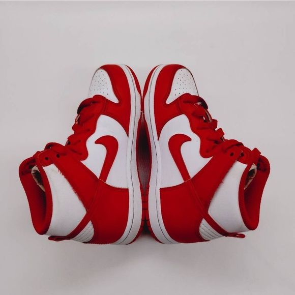 Nike Dunk High PS Basketball Sneakers Kids Size 12.5 C White Red Classic Shoes - Picture 5 of 8
